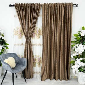 Set 2 Draperii din Catifea Plisata cu opacitate ridicata - 200cm x 232cm , Rejansa pt. bara , Maro Set 2 Draperii din Catifea Plisata cu opacitate ridicata - 200cm x 232cm , Rejansa pt. bara , Maro