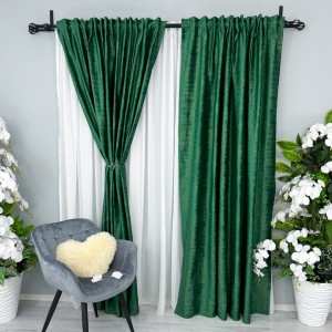 Set 2 Draperii Catifea cu model Venti -200cm x 232cm, rejansa pt. bara , Verde Smarald Set 2 Draperii Catifea cu model Venti -200cm x 232cm, rejansa pt. bara , Verde Smarald