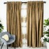 Set 2 Draperii Catifea cu model Venti - 200cm x 232cm ,  Rejansa pt. bara , Maro deschis [8]