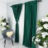 Set 2 Draperii din Catifea Plisata cu opacitate ridicata, Verde Smarald, 140cm latime x 260cm inaltime, cu tiv lat pt bara [2]