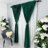Set 2 Draperii din Catifea Plisata cu opacitate ridicata, Verde Smarald, 140cm latime x 260cm inaltime, cu tiv lat pt bara [6]