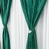 Set 2 Draperii din Catifea Plisata cu opacitate ridicata, Verde Smarald, 140cm latime x 260cm inaltime, cu tiv lat pt bara [8]