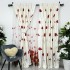 Set Perdea din Matase si Draperie Satinata imprimata, Alb cu Maci rosii, PERDEA - 1 BUC 3m latime, DRAPERIE - 2 Buc de 1m latime, inaltime 220cm, cu rejansa pt sina [2]