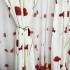 Set 2 Draperii Satinate Imprimate, Albe cu Maci rosii, 140cm latime x 260cm inaltime, cu tiv lat pt bara [3]