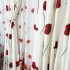 Set 2 Draperii Satinate Imprimate, Albe cu Maci rosii, 140cm latime x 260cm inaltime, cu tiv lat pt bara [4]