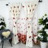 Set Perdea din Matase si Draperie Satinata imprimata, Alb cu Maci rosii, PERDEA - 1 BUC 3m latime, DRAPERIE - 2 Buc de 1m latime, inaltime 220cm, cu rejansa pt sina [12]