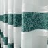 Perdea Cristal tip IN plin, Alb-Verde, model gheata, 140cm latime x 260cm inaltime, cu rejansa pt bara [6]