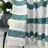 Perdea Cristal tip IN plin, Alb-Verde, model gheata, 140cm latime x 260cm inaltime, cu rejansa pt bara [2]
