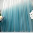 Perdea in Degrade tip Fibra de Bambus, Alb cu Turquoise, 140cm latime x 260cm inaltime, cu rejansa pt bara [3]