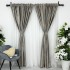 Set 2 Draperii Catifea cu model Venti, Gri cu Bej, 140cm latime x 260cm inaltime, cu tiv lat pt bara [8]