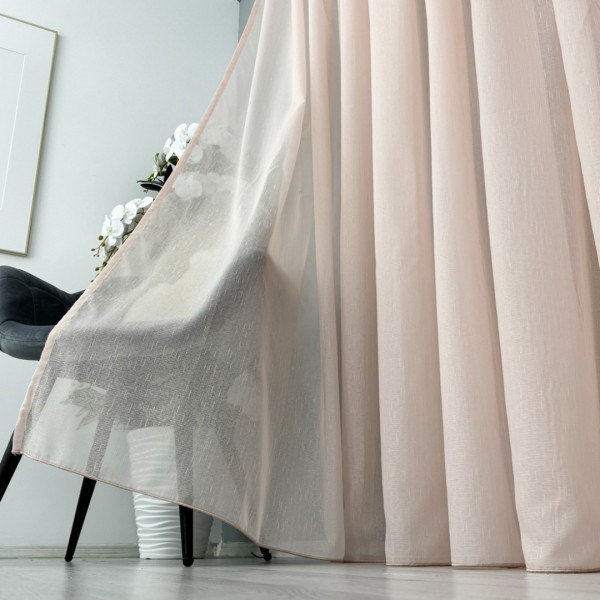 Perdea Cristal din IN plin, Roz uni, 400cm latime x 220cm inaltime, cu Tiv lat  [1]