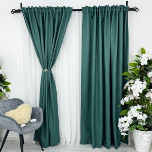 Set 2 bucati de Draperie HoReCa TEXTURATA tip IN, Verde-200cm latime x 232cm inaltime, cu rejansa pt bara Set 2 bucati de Draperie HoReCa TEXTURATA tip IN, Verde-200cm latime x 232cm inaltime, cu rejansa pt bara