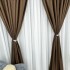 Set 2 Draperii HoReCa TEXTURATA tip IN - 3m latime x 2.50m inaltime x rejansa pt sina, Maro [4]