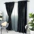 Draperie Catifea cu model Venti, Negru, 300x270cm, cu tiv lat [2]