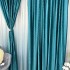 Set 2 Draperii din Catifea Plisata cu opacitate ridicata, Turquoise, 140cm latime x 260cm inaltime, cu tiv lat pt bara [3]