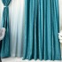 Set 2 Draperii din Catifea Plisata cu opacitate ridicata, Turquoise, 140cm latime x 260cm inaltime, cu tiv lat pt bara [4]