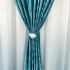 Set 2 Draperii din Catifea Plisata cu opacitate ridicata, Turquoise, 140cm latime x 260cm inaltime, cu tiv lat pt bara [6]