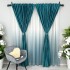 Set 2 Draperii din Catifea Plisata cu opacitate ridicata, Turquoise, 140cm latime x 260cm inaltime, cu tiv lat pt bara [9]
