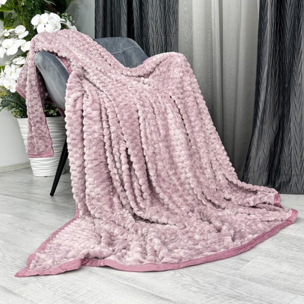 Patura pufoasa cocolino gofrata 200x230cm, 350gr, Lila [1]