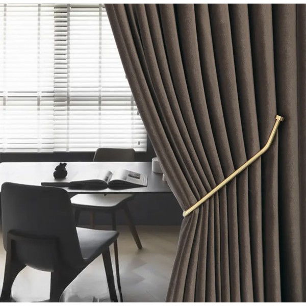 Set 4 draperii Blackout 80%, din catifea Maro, 100x220cm, cu rejansa pentru SINA [1]