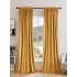 Set 2 Draperii Blackout din catifea Galben Mustar, 100x250cm, cu rejansa pentru sina [4]
