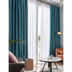 Set 2 Draperii Blackout 80%, din Catifea, Turquoise, 140cm latime x 260cm inaltime, cu tiv lat pt bara Set 2 Draperii Blackout 80%, din Catifea, Turquoise, 140cm latime x 260cm inaltime, cu tiv lat pt bara