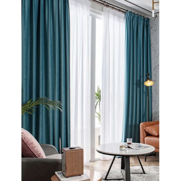Draperie Blackout din catifea Turquoise, latime 3 m, inaltime 2,7m, cu rejansa pt sina [1]