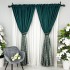 Set 2 Draperii Lines, Satinata, Texturata, Verde cu Bej, 140cm latime x 260cm inaltime, cu tiv lat pt bara [4]
