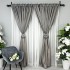 Set 2 Draperii Simplicity, Satinata, texturata, Gri inchis, 140cm latime x 260cm inaltime, cu tiv lat pt bara [5]