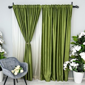 Draperie Soft Touch, cu Aspect Fin și Tenta Satinată, 140cm latime x 260cm înălțime, cu TIV LAT, Verde Olive Draperie Soft Touch, cu Aspect Fin și Tenta Satinată, 140cm latime x 260cm înălțime, cu TIV LAT, Verde Olive
