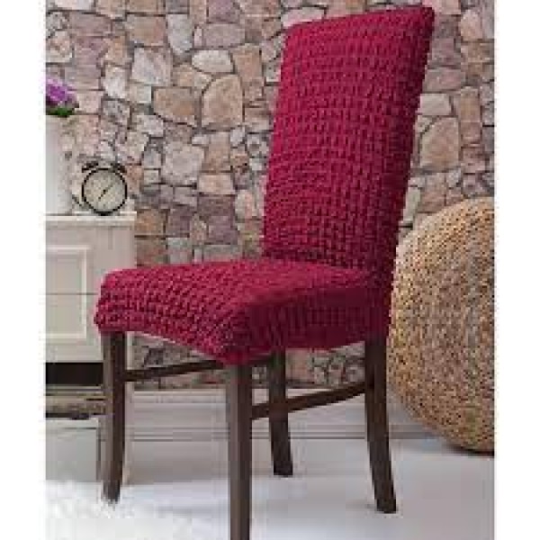 Set 6 huse creponate universale pentru scaun Bordo [1]