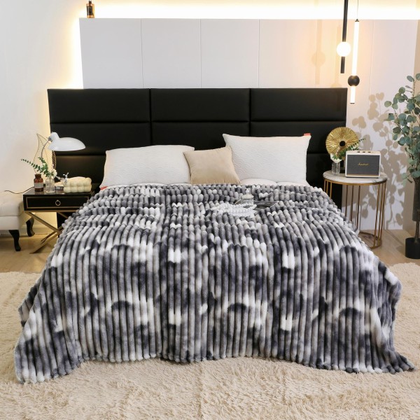 Patura pufoasa CoCoLiNo, 200x230cm, Jojo Home, Gri [1]