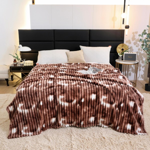 Patura pufoasa CoCoLiNo, 200x230cm, Jojo Home, Maro [1]