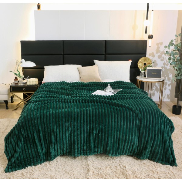Patura pufoasa CoCoLiNo, 200x230cm, Jojo Home, Verde [1]