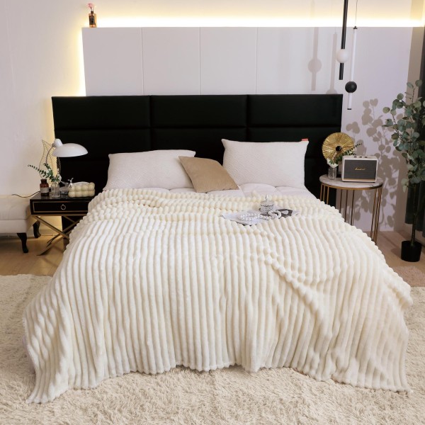 Patura pufoasa CoCoLiNo, 200x230cm, Jojo Home, Crem [1]