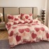 Lenjerie pat dublu, Super Pufoasa COCOLINO, 4 piese, Roz pudra, inimioare [8]