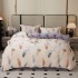 Lenjerie pat dublu, Super Pufoasa COCOLINO, 4 piese, Crem, pene [10]