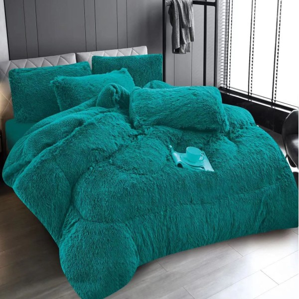  Pilota CoCoLiNo Fluffy + 2 fete de perna, matlasata, 200x230cm, Verde [1]