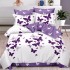 Lenjerie pat dublu, Finet, 6 piese, Mov, fluturi [6]