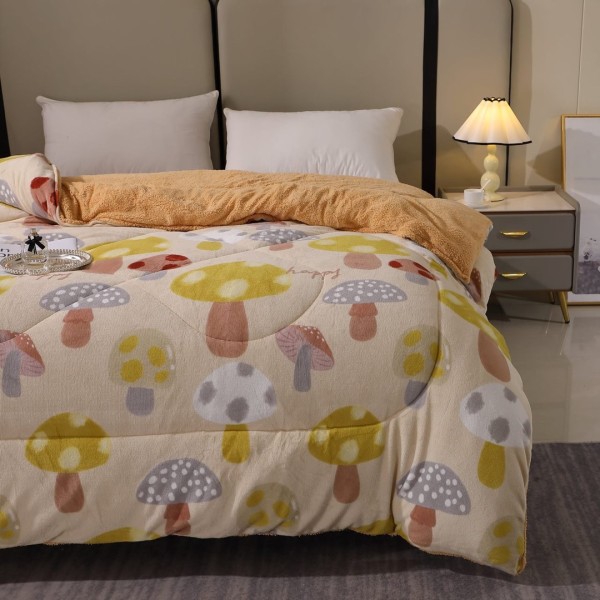  Pilota Cocolino cu blanita 200x230cm, Crem, ciupercute [1]