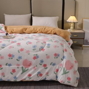  Pilota Cocolino cu blanita 200x230cm, Alb, flori