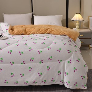 Pilota Cocolino cu blanita 200x230cm, Alb, flori  Pilota Cocolino cu blanita 200x230cm, Alb, flori