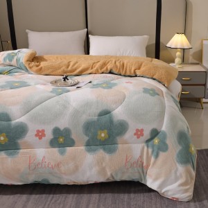 Pilota Cocolino cu blanita 200x230cm, Alb, flori  Pilota Cocolino cu blanita 200x230cm, Alb, flori