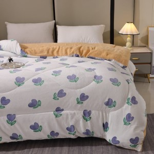  Pilota Cocolino cu blanita 200x230cm, Alb, flori