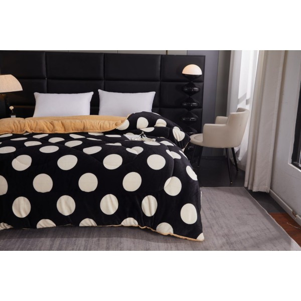  Pilota Cocolino cu blanita 200x230cm, Negru, buline [1]