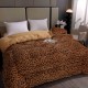  Pilota Cocolino cu Blăniță Bej Ultra Pufoasă, Matlasată, 200x230 cm – Căldură Instantă și Confort de Lux pentru Nopți Reci, Maroniu, animal print