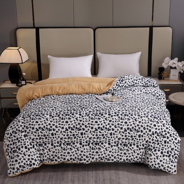  Pilota Cocolino cu blanita 200x230cm, Alb, animal print [1]