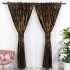  Set de 2 Draperii din Jacquard Satinat, Negru - Auriu, 200cm latime x 232cm inaltime, cu rejansa pt bara [6]