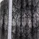 Draperie din Jacquard Satinat, 300x180cm, cu rejansa pentru sina, Negru - Argintiu
