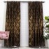  Set de 2 Draperii din Jacquard Satinat, Negru - Auriu, 200cm latime x 232cm inaltime, cu rejansa pt bara [10]